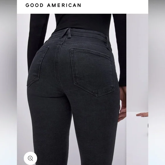 Good American good legs skinny black jeans - Picture 5 of 13